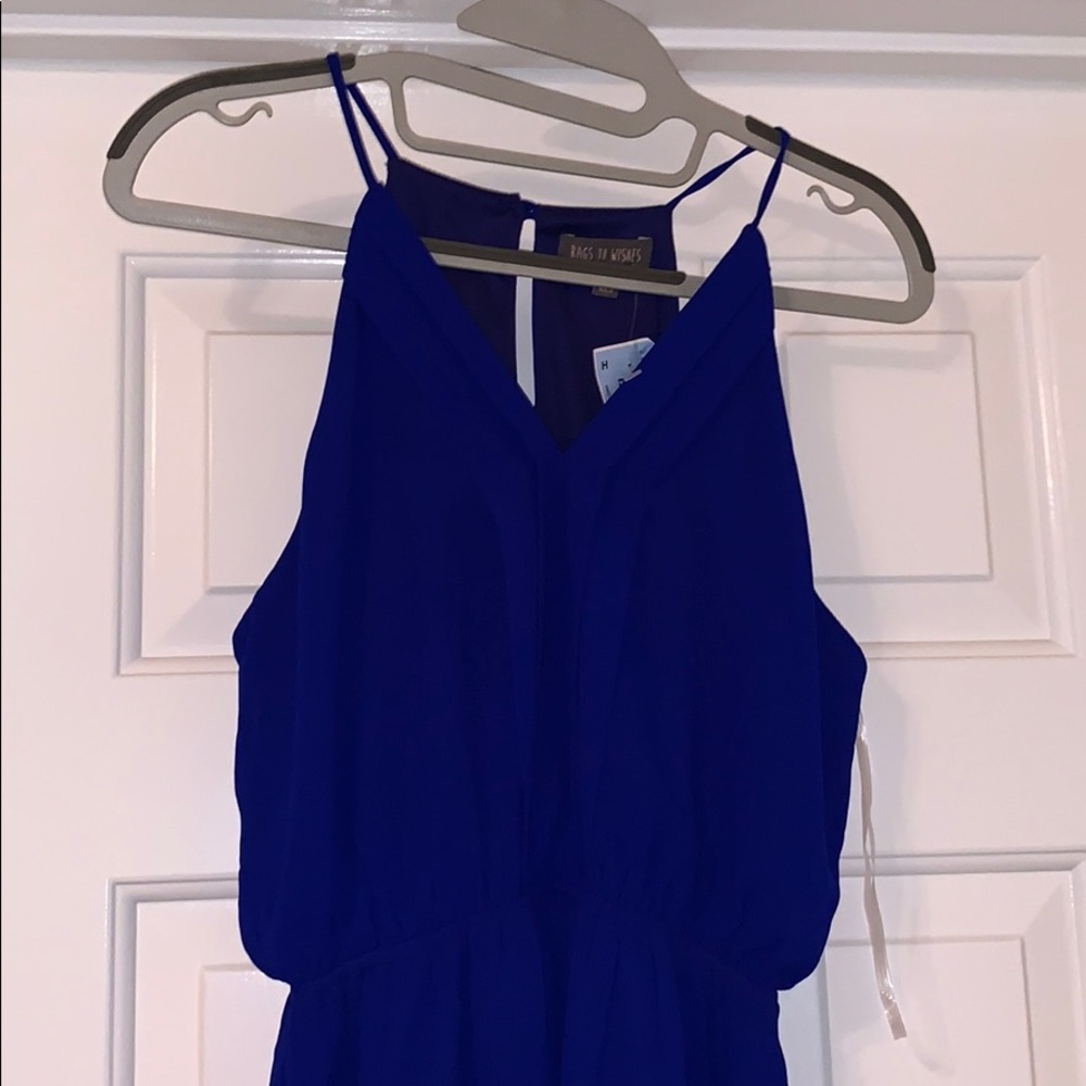 Royal blue halter dress